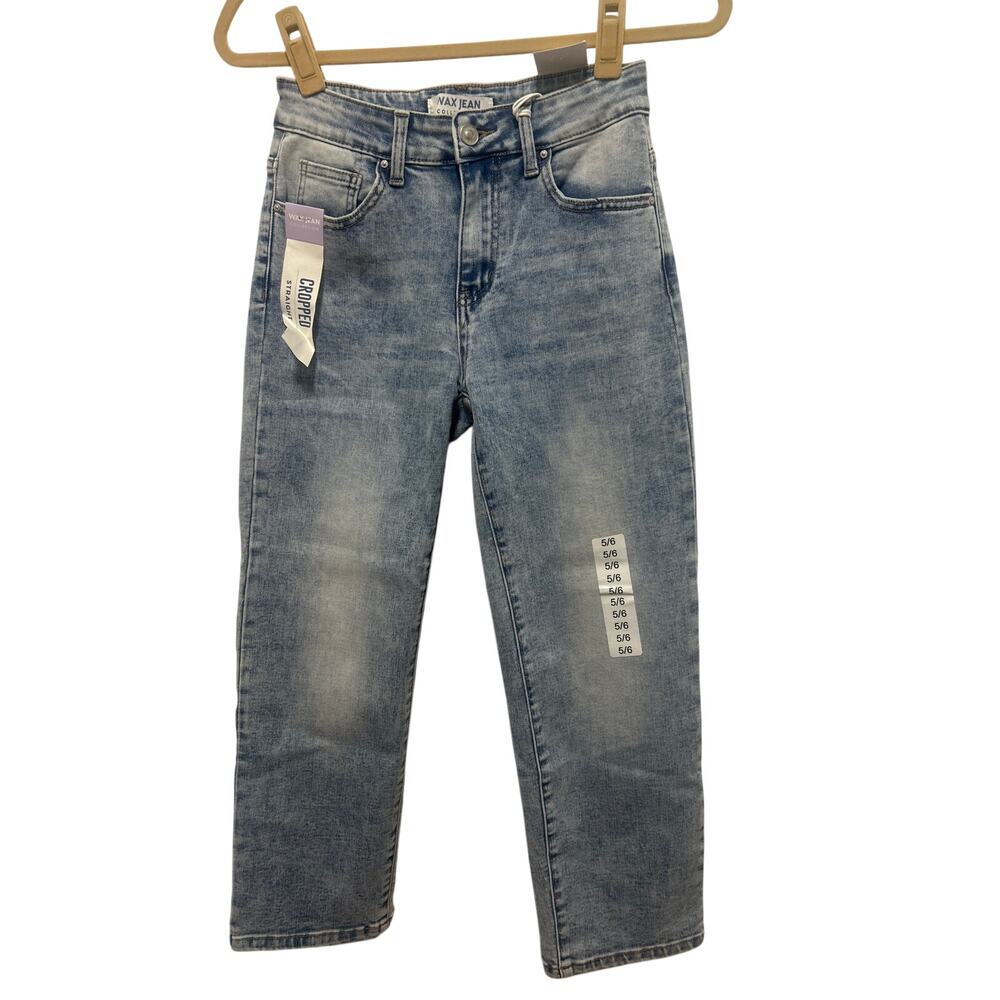 Wax Light Wash Cropped Stretch Straight Jeans 5/6 NWT